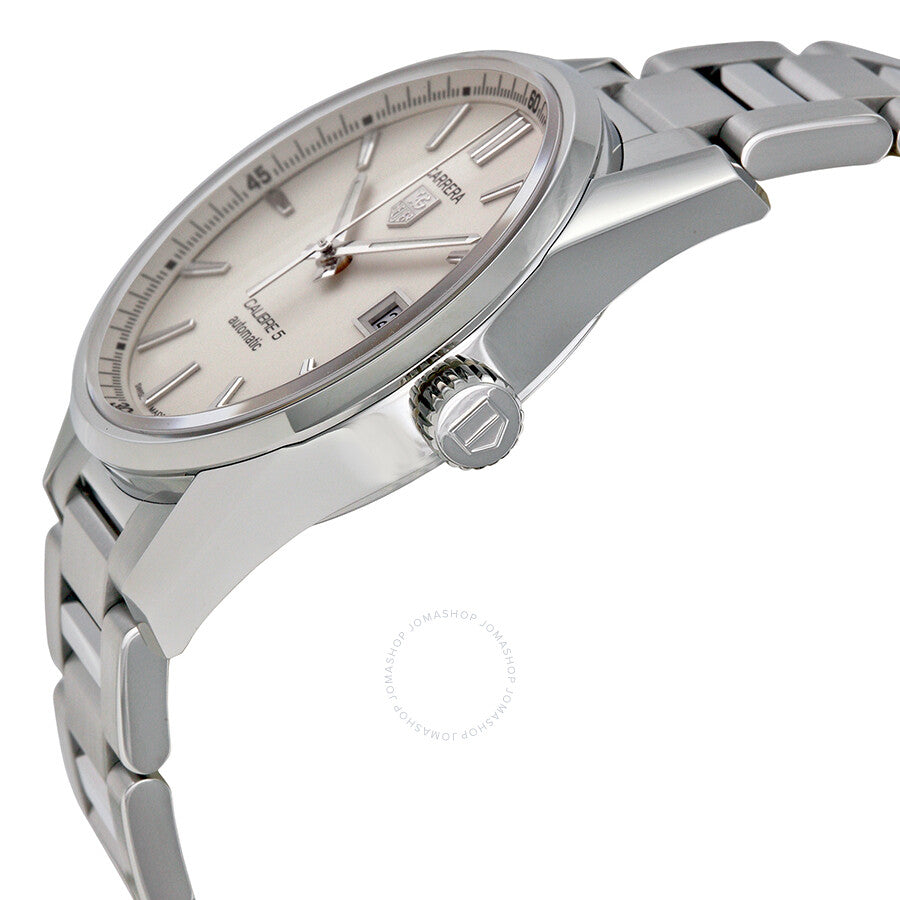 Tag Heuer Carrera Automatic Caliber 5 White Dial Silver Steel Strap Watch for Men - WAR211B.BA0782 Authentic Buy Shop Now