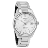 Tag Heuer Carrera Automatic Caliber 5 White Dial Silver Steel Strap Watch for Men - WAR211B.BA0782 Authentic Buy Shop Now