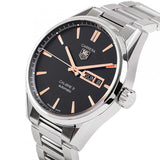 Tag Heuer Carrera Calibre 5 Automatic Black Dial Silver Steel Strap Watch for Men - WAR201C.BA0723 Authentic Buy Shop Now