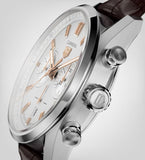 Tag Heuer Carrera Chronograph White Dial Brown Leather Strap Watch for Men - CBN2013.FC6483 Authentic Buy Shop Now