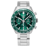 Tag Heuer Carrera Chronograph 44mm Green Dial Silver Steel Strap Watch for Men - CBN2A1N.BA0643 Authentic Buy Shop Now