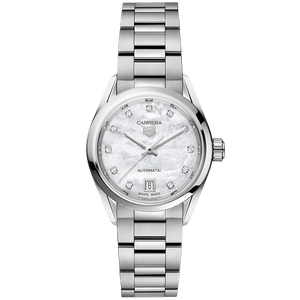 Tag Heuer Carrera Diamonds Mother of Pearl Dial Silver Steel Strap Watch for Women - WBN2412.BA0621 Authentic Buy Shop Now