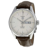 Tag Heuer Carrera Calibre 5 Automatic White Dial Brown Leather Strap Watch for Men - WAR201B.FC6291 Authentic Buy Shop Now