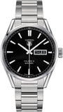 Tag Heuer Carrera Calibre 5 Automatic Black Dial Silver Steel Strap Watch for Men - WAR201A.BA0723 Authentic Buy Shop Now