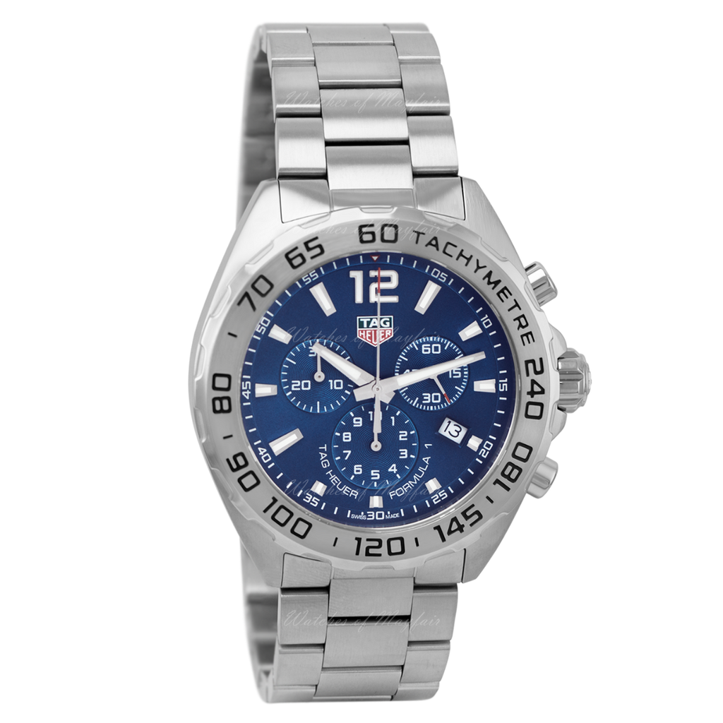 Tag Heuer Formula 1 Chronograph Blue Dial Silver Steel Strap Watch for Men - CAZ101K.BA0842 Authentic Buy Shop Now