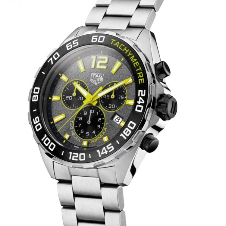 Tag Heuer Formula 1 Chronograph Grey Dial Silver Steel Strap Watch for Men - CAZ101AG.BA0842 Authentic Buy Shop Now