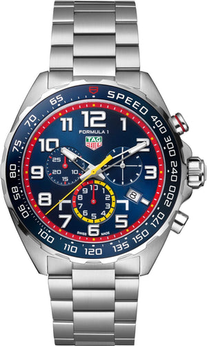 Tag Heuer Formula 1 x Red Bull Racing Chronograph Blue Dial Silver Steel Strap Watch for Men - CAZ101AL.BA0842 Authentic Buy Shop Now
