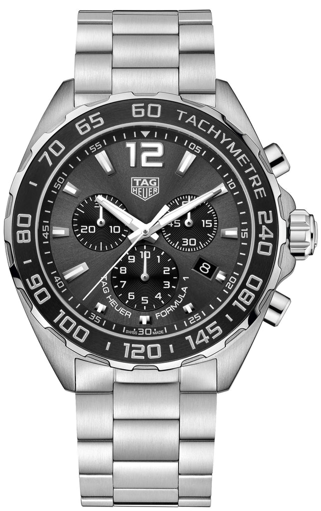 Tag Heuer Formula 1 Anthracite Dial Silver Steel Strap Watch for Men - CAZ1011.BA0842 Authentic Buy Shop Now