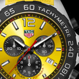 Tag Heuer Formula 1 Chronograph Yellow Dial Yellow Rubber Strap Watch for Men - CAZ101AM.FT8054 Authentic Buy Shop Now