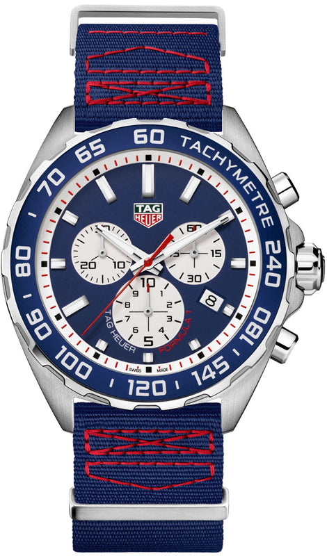 Tag Heuer Formula 1 Redbull Edition Chronograph Blue Dial Blue NATO Strap Watch for Men - CAZ1018.FC8213 Authentic Buy Shop Now