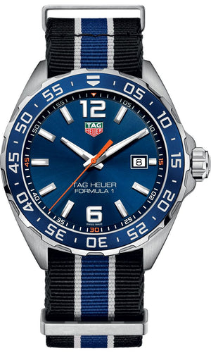 Tag Heuer Formula 1 Quartz Blue Dial Two Tone NATO Strap Watch for Men - WAZ1010.FC8197 Authentic Buy Shop Now
