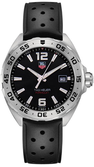 Tag Heuer Formula 1 Quartz Black Dial Black Rubber Strap Watch for Men - WAZ1112.FT8023 Authentic Buy Shop Now
