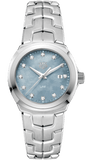 Tag Heuer Link Quartz Diamonds Blue Mother of Pearl Dial Silver Steel Strap Watch for Women - WBC1313.BA0600 Authentic Buy Shop Now