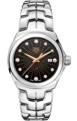 Tag Heuer Link Quartz Black Dial Silver Steel Strap Watch for Women - WBC131F.BA0649 Authentic Buy Shop Now