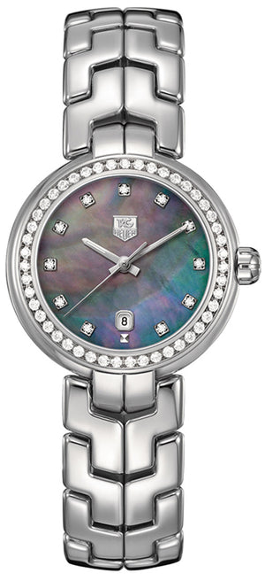 Tag Heuer Link Trilogy Cameron Diaz Diamonds Mother of Pearl Dial Silver Steel Strap Watch for Women - WAT1419.BA0954 Authentic Buy Shop Now