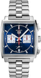 Tag Heuer Monaco Automatic Chronograph Blue Dial Silver Steel Strap Watch for Men - CBL2111.BA0644 Authentic Buy Shop Now