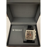 Tag Heuer Monaco Calibre 12 Final Edition Chronograph Grey Dial Black Leather Strap Watch for Men - CAW211J.FC6476 Authentic Buy Shop Now
