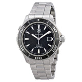 Tag Heuer Aquaracer Caliber 5 Automatic Black Dial Silver Steel Strap Watch for Men - WAK2110.BA0830 Authentic Buy Shop Now