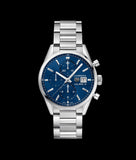 Tag Heuer Carrera Chronograph 41mm Blue Dial Silver Steel Strap Watch for Men - CBK2112.BA0715 Authentic Buy Shop Now