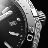 Tag Heuer Aquaracer Quartz Diamonds Black Dial Two Tone Steel Strap Watch for Women - WAY131G.BA0913 Authentic Buy Shop Now