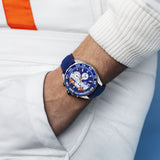 Tag Heuer Formula 1 Gulf Edition Blue Dial Blue Leather Strap Watch for Men - CAZ101N.FC8243 Authentic Buy Shop Now