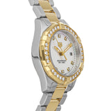 Tag Heuer Aquaracer Quartz Diamonds Mother of Pearl Dial Two Tone Steel Strap Watch for Women - WBD1423.BB0321 Authentic Buy Shop Now