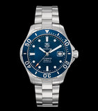 Tag Heuer Aquaracer Caliber 5 Automatic Blue Dial Silver Steel Strap Watch for Men - WAN2111.BA0822 Authentic Buy Shop Now