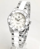 Tag Heuer Aquaracer Diamonds White Dial Two Tone Steel Strap Watch for Women - WAY131D.BA0914 Authentic Buy Shop Now