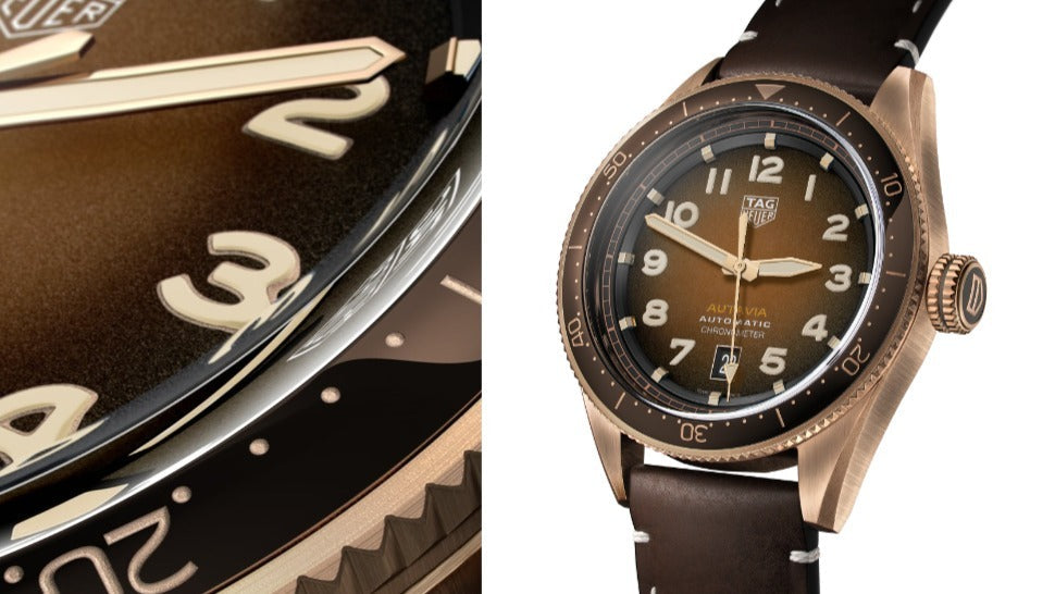 Tag Heuer Autavia Brown Dial Brown Leather Strap Watch for Men - WBE5191.FC8276 Authentic Buy Shop Now