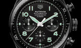 Tag Heuer Autavia Chronometer Flyback Chronograph Black Dial Black Leather Strap Watch for Men - CBE511C.FC8280 Authentic Buy Shop Now