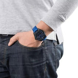 Tag Heuer Aquaracer Calibre 5 Automatic Titanium Black Dial Blue Nylon Strap Watch for Gents - WAY208B.FC6382 Authentic Buy Shop Now