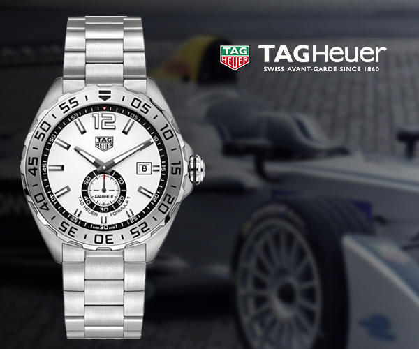 Tag Heuer Formula 1 Calibre 6 Automatic White Dial Silver Steel Strap Watch for Men - WAZ2013.BA0842 Authentic Buy Shop Now