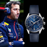 Tag Heuer Carrera Chronograph Blue Dial Blue Leather Strap Watch for Men - CBS2212.FC6535 Authentic Buy Shop Now