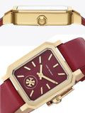 Tory Burch Robinson Quartz Red Dial Red Leather Strap Watch for Women - TBW1505 Authentic Buy Shop Now