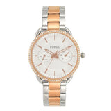 Fossil Tailor White Dial Two Tone Steel Strap Watch for Women - ES4396 Authentic Buy Shop Now
