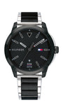 Tommy Hilfiger Sneaker Quartz Black Dial Two Tone Steel Strap Watch for Men - 1791619 Authentic Buy Shop Now