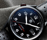 Tag Heuer Carrera Calibre 5 Drive Timer Black Dial Black Leather Strap Watch for Men - WAR2A80.FC6337 Authentic Buy Shop Now