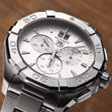 Tag Heuer Aquaracer White Dial Silver Steel Strap Watch for Men - CAY1111.BA0927 Authentic Buy Shop Now