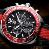 Tag Heuer Formula 1 McLaren Limited Edition Chronograph Black Dial Two Tone NATO Strap Watch for Men - CAZ1112.FC8188 Authentic Buy Shop Now