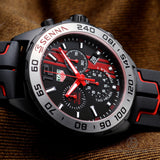 Tag Heuer Formula 1 Ayrton Senna Limited Edition Black Dial Two Tone Rubber Strap Watch for Men - CAZ1019.FT8027 Authentic Buy Shop Now