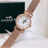 Coach Madison White Dial Rose Gold Mesh Bracelet Watch for Women - 14503398 Authentic Buy Shop Now