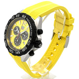 Tag Heuer Formula 1 Chronograph Yellow Dial Yellow Rubber Strap Watch for Men - CAZ101AM.FT8054 Authentic Buy Shop Now