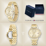 Tommy Hilfiger Madison Quartz Gold Dial Gold Steel Strap Watch For Women - 1782189 Authentic Buy Shop Now
