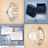 Tommy Hilfiger Monica Quartz White Dial Gold Steel Strap Watch For Women - 1782593 Authentic Buy Shop Now