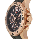 Tommy Hilfiger Sport Multifunction Black Dial Black Rubber Strap Watch for Men - 1791145 Authentic Buy Shop Now