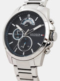 Tommy Hilfiger Decker Quartz Blue Dial Silver Steel Strap Watch for Men - 1791348 Authentic Buy Shop Now