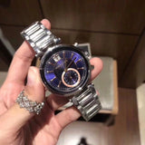 Michael Kors Sawyer Navy Blue Dial Silver Steel Strap Watch for Women - MK6224 Authentic Buy Shop Now