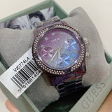 Guess Confetti Diamonds Purple Dial Purple Steel Strap Watch for Women - W0774L4 Authentic Buy Shop Now