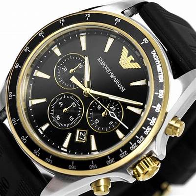 Emporio Armani Sigma Chronograph lack Dial Black Rubber Strap Watch For Men - AR80003 Authentic Buy Shop Now