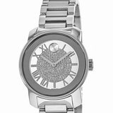 Movado Bold Crystal Pave Silver Dial Silver Steel Strap Watch for Women - 3600254 Authentic Buy Shop Now